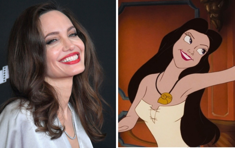 Angelina Jolie and Vanessa from The Little Mermaid